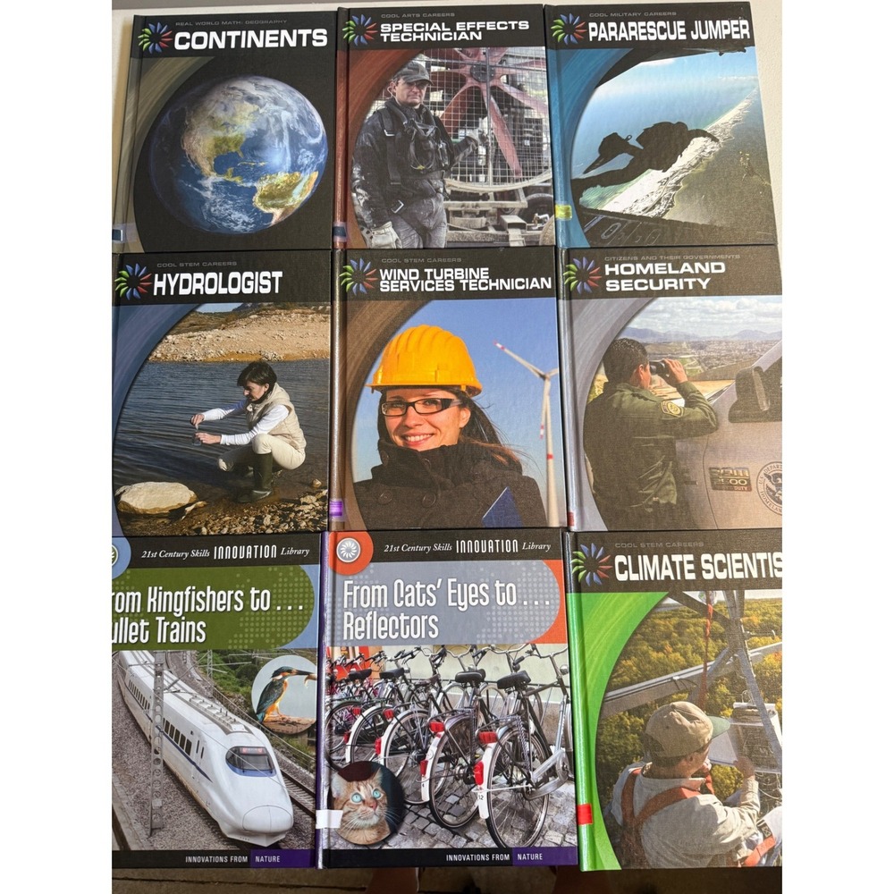 Cherry Lake 21st Century Skills Library STEM‎ Career Innovation 9 Book Lot HC